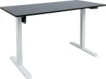 Home4you T&ouml;&ouml;laud ERGO LIGHT 1-mootoriga 120x60xH73-118cm, must/valge