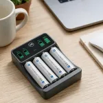QOLTEC Battery charger for NiMH type R03 AAA R6 AA LCD