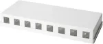 Logilink Keystone Surface Mount Box 8 Port, white
