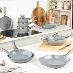 Salter BW02986G1EU7 Marblestone 3-Piece Saucepan Set - 16/18/20cm