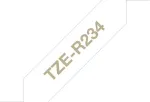 Brother TZE-R234 label-making tape Gold on white