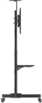 Manhattan TV & Monitor Mount, Trolley Stand, 1 screen, Screen Sizes: 37-65", Black, VESA 200x200 to 600x400mm, Max 40kg, LFD, Lifetime Warranty