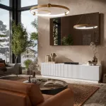 Cama MEBLE Cama LIVERTI TV cabinet 200x42x48 white