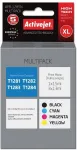 Tooner ACJ Activejet AEB-1285N Ink (replacement for Epson T1281, T1282, T1283, T1284; Supreme; 1 x 15 ml, 3 x 13 ml; black, magenta, cyan, yellow)