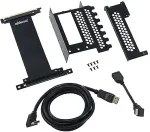 Cablemod vertikale Grafikkartenhalterung mit PCIe x16 Riser Kabel, 1x DisplayPort, 1x HDMI - schwarz