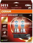 OSRAM Bulb (Set of 2) H11 12V PGJ 19-2 NIGHT BREAKER 220 white 3700K