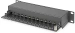 Digitus Patchpanel 1HE 12-Port Cat6 ClassE geschirmt schw.