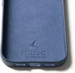 Mujjo Kaitse&uuml;mbris Apple iPhone 17 Pro, sinine, naturaalsest nahast, MagSafe &uuml;hilduv,
