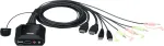Aten | 2-Port USB 4K HDMI Cable KVM Switch with Remote Port Selector | CS22H-AT