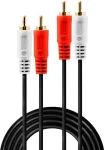 Lindy Audiokabel Stereo 3.5mm/2xRCA M/F 0.25m