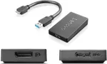 Lenovo - Externer Videoadapter - SuperSpeed USB3.0 - DisplayPort - f&uuml;r S400z, ThinkCentre M800, M900z, ThinkPad T460s, T560, X1 Carbon 20FB (4X90J31021)