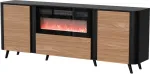 Cama MEBLE Cama Volare chest of drawers 200 x 39 x 75 cm black/walnut + fireplace