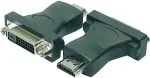 LOGILINK HDMI Adapter, HDMI male - DVI-D female, (Gold)