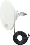 Noname 5G / LTE / CBRS 2x2 MIMO Dish Antenna, 1.7-4.2GHz, 2x 12dBi, IP67