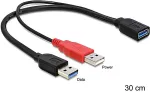 DeLOCK USB 3.0 A (2xSt) => A (Bu) 0,3m *