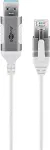 Wentronic Goobay Ethernet-Kabel USB-A 3.0 auf RJ45 Slim 7.5 m - verbindet Router Modem oder (74382)