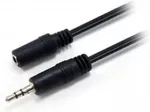 EQUIP Audiokabel 3.5mm->3.5mm St/Bu 2.50m schwarz Polybeutel