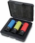 Beta 720LC/C3 Impact socket set Black, Blue, Red, Yellow