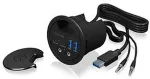 Raidsonic Hub 4-Port IcyBox USB 3.0 IB-HUB1403B Tischeinbau