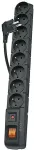 UPS EMOS Surge protector 8 sockets, 1.5m, black