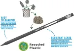 Carioca Harilik pliiats kustutuskummiga ECOFAMILY, 6 tk, must