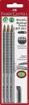 Faber-Castell Bleistift Grip 2001 HB 3x +Radierer BK