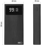 EMOS V&auml;line aku BETAQ 20, 20 000 mAh, 22,5 W, must