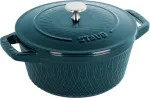 Staub Round Cast Iron Pot - 4 ltr, Marine