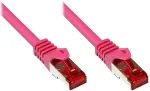 GoodConnections Patchkabel mit Rastnasenschutz, Cat. 6, S/FTP, PiMF, PVC, 250MHz, magenta, 2m,