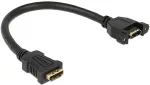 DELOCK Panel-mount - Video- / Audiokabel - HDMI - 28 AWG - HDMI, 19-polig (W) - HDMI, 19-polig (W) - 25cm - Schwarz (85100)