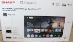 Teler SHARP SALE OUT. 75JP7265E 75" (189cm) 4K Ultra HD QLED MiniLED Google TV, HARMAN/KARDON Speaker System | SALE OUT. Sharp 4K QLED TV | 75JP7265E | 75 | Smart TV | Google TV | UHD | DAMAGED PACKAGING