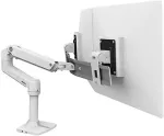 ERGOTRON LX Dual Direct Monitor Arm in Wei&szlig; - Monitor Tischhalterung mit patentierter CF-Technologie f&uuml;r 2 Bildschirme bis 68,60cm (27) , 33cm H&ouml;henverstellung, VESA Standard und