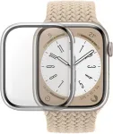 PANZERGLASS Kaitseklaas raamiga Apple Watch Series 9 / 8 / 7 (45mm), l&auml;bipaistva &auml;&auml;rega, eemaldatav, D3O,