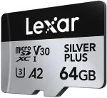 M&auml;lukaart Lexar Professional SILVER PLUS 64 GB MicroSDXC UHS-I Class 3