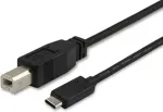 EQUIP USB2.0 Druckerkabel USB-C->USB-B St/St 1.00m schwarz Polybeutel