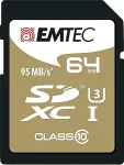 M&auml;lukaart Emtec Speedin - Flash-Speicherkarte - 64GB - UHS Class 3 / Class10 - SDXC UHS-I (ECMSD64GXC10SP)
