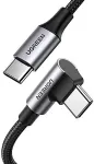 Ugreen 100W USB-C to USB-C charging cable (angle 90 degrees) (black, 2 meters, PD 100 Watt, 1x angled plug)
