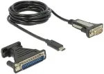 DeLOCK USB C > Adapter Seriell 9 Pin Stecker + 25 Pin Adapter FTDI