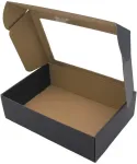 Superbox Kinkekarp A4 PVC aknaga, 305 x 215 x 85, must, 2 tk