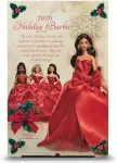 Mattel Barbie Signature 2026 Holiday Fashion Doll, Seasonal Collector, Brown Hair with Red Gown with Bow Detail