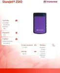 K&otilde;vaketas TRANSCEND External HDD||StoreJet|4TB|USB 3.0|Colour Purple|TS4TSJ25H3P