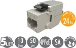 Solarix MULTIPACK 24 pcs - self-cutting keystone CAT6A STP SXKJ-10G-STP-BK-SA Component Level and 4PPoE