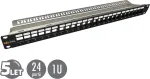 NONAME 19" modular unpopulated patch panel Solarix 24 ports 1U SX24M-0-STP-BK-UNI-N