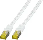 No name EFB RJ45 Patchk. S/FTP Cat.6A LSZH Cat.7 Rohk. 25.00m wei&szlig;