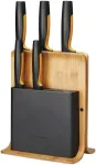 FISKARS 1057552 knife block Slot knife block Bamboo, Plastic, Stainless steel Wood