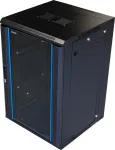 TOTEN 19" wall mounted cabinet , System Z, 18U, 600x600, glass front door, 60kg load, black / ZS66186001 / 19-Z6618