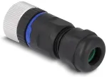 DeLOCK M12 Steckverbinder A-kodiert 5 Pin Buchse zur Montage mit Schraubanschluss