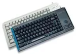 Klaviatuur CHERRY Slim Line G84-4400 - Tastatur - USB - 83 Tasten - Trackball - Hellgrau - US-Layout (G84-4400 LUBUS-0)