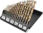 NEO TOOLS Wiertła do metalu HSS-Co 1.0-10.0 mm, zestaw 19 szt.