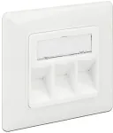 DeLOCK Keystone Anschlussdose 3 Port kompakt